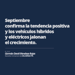 Septiembre confirma la tendencia positiva y los vehículos híbridos y eléctricos jalonan el crecimiento